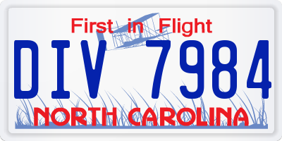 NC license plate DIV7984