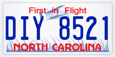NC license plate DIY8521