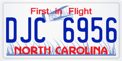 NC license plate DJC6956