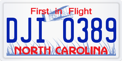 NC license plate DJI0389
