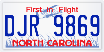NC license plate DJR9869