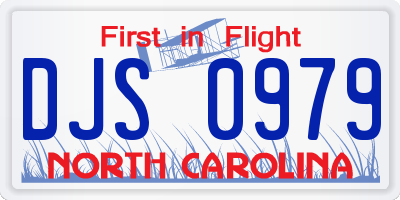 NC license plate DJS0979