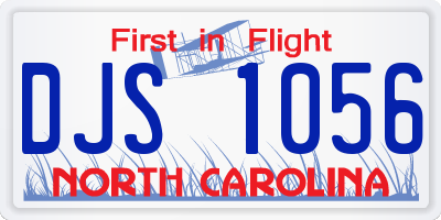 NC license plate DJS1056