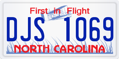 NC license plate DJS1069