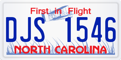 NC license plate DJS1546