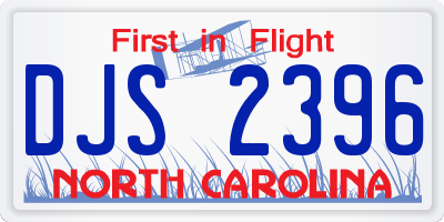 NC license plate DJS2396
