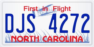 NC license plate DJS4272