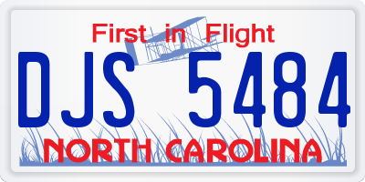 NC license plate DJS5484