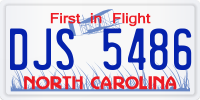 NC license plate DJS5486
