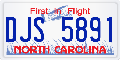 NC license plate DJS5891