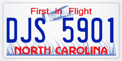 NC license plate DJS5901