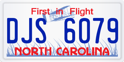 NC license plate DJS6079