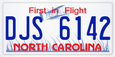 NC license plate DJS6142