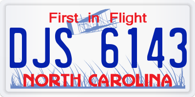 NC license plate DJS6143
