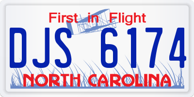 NC license plate DJS6174