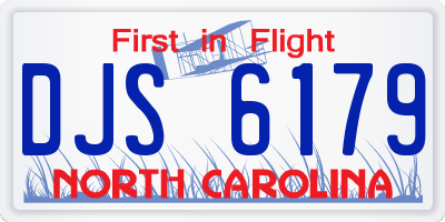 NC license plate DJS6179
