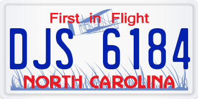 NC license plate DJS6184