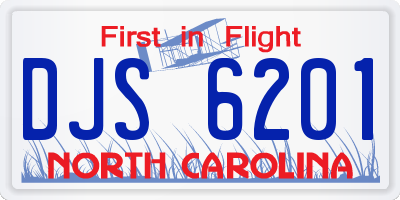 NC license plate DJS6201