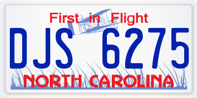 NC license plate DJS6275