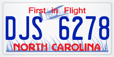 NC license plate DJS6278