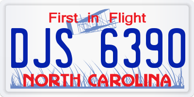 NC license plate DJS6390