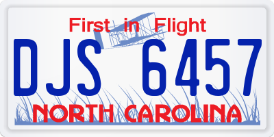 NC license plate DJS6457