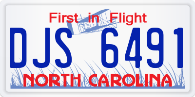 NC license plate DJS6491