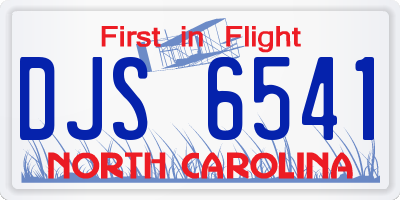 NC license plate DJS6541
