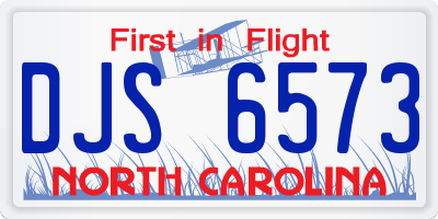 NC license plate DJS6573