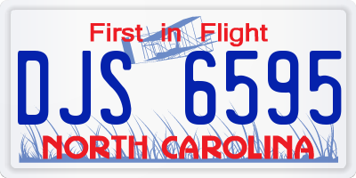 NC license plate DJS6595
