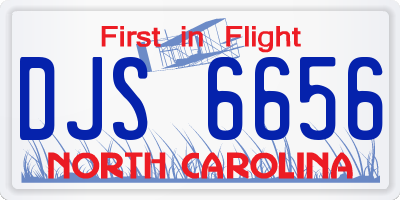 NC license plate DJS6656