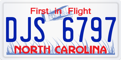 NC license plate DJS6797