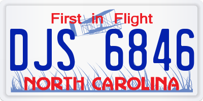NC license plate DJS6846