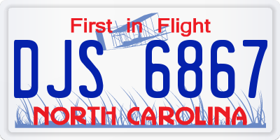 NC license plate DJS6867