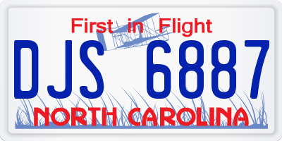 NC license plate DJS6887