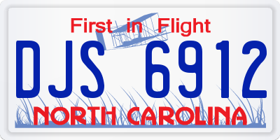 NC license plate DJS6912