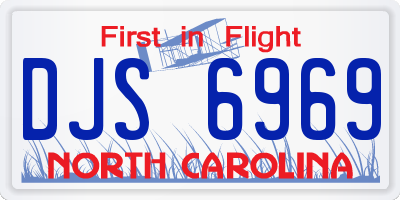 NC license plate DJS6969