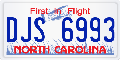NC license plate DJS6993