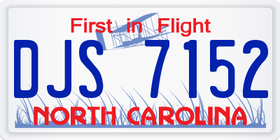 NC license plate DJS7152