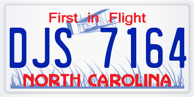 NC license plate DJS7164