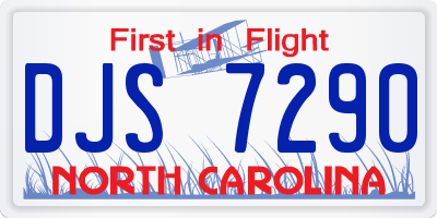 NC license plate DJS7290