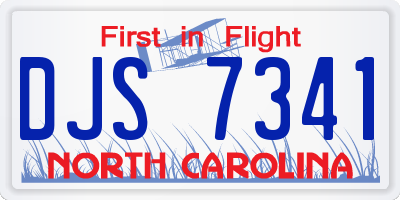 NC license plate DJS7341