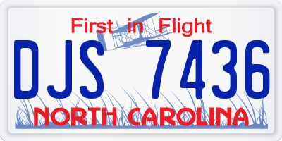 NC license plate DJS7436