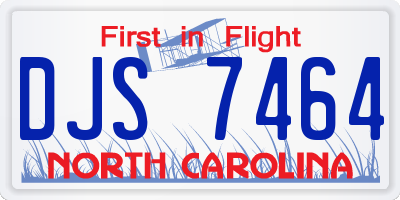 NC license plate DJS7464