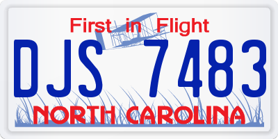 NC license plate DJS7483