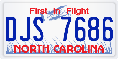 NC license plate DJS7686