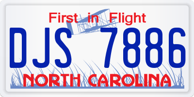 NC license plate DJS7886