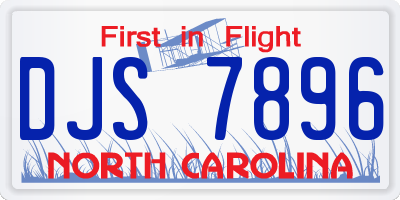NC license plate DJS7896