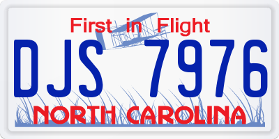 NC license plate DJS7976