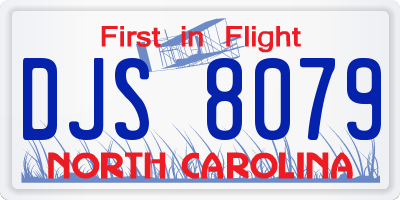NC license plate DJS8079